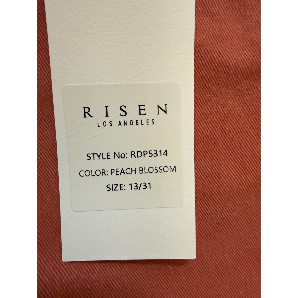 Risen Jeans Peach Blossom Wide Leg High Rise Crossover Waist Pants RDP5314 13/31 - Picture 5 of 8